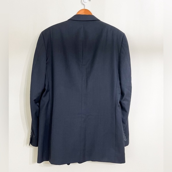 Pierre Cardin Fundamentals Men’s Blazer Sz 42 L Navy 3 Buttons Wool Suit Jacket - Picture 8 of 8